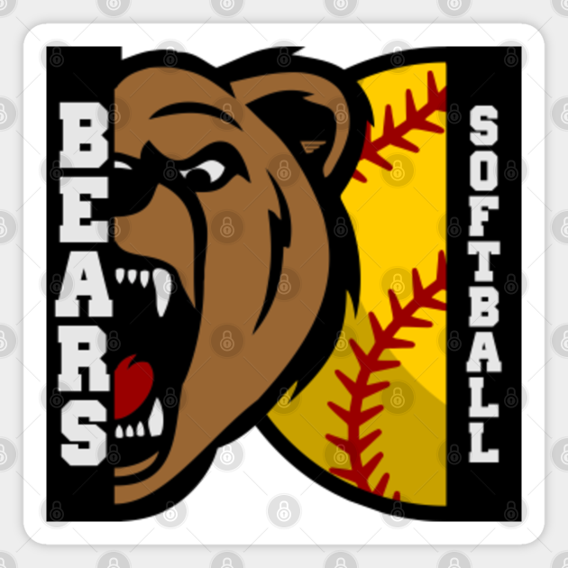 Bears Softball Mascot Logo Bears Softball TeePublic